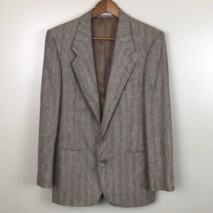 YVES SAINT LAURENT Dillards Brown Tweed Blazer